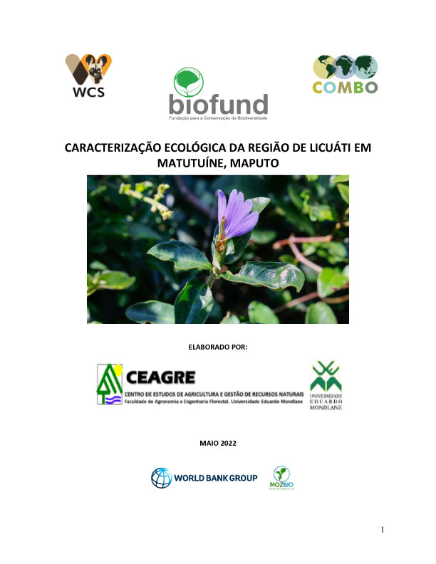 CARACTERIZAÇÃO ECOLÓGICA DA REGIÃO DE LICUÁTI EM MATUTUÍNE, MAPUTO