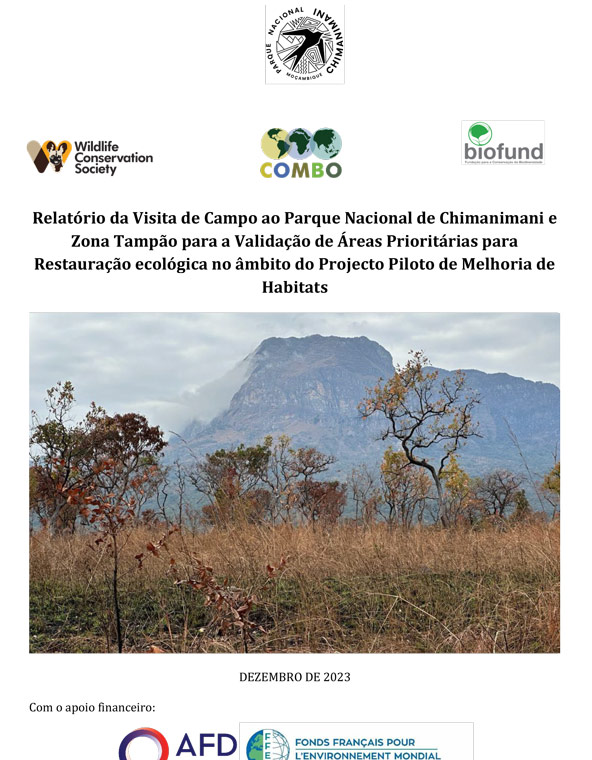 Relatório técnico de validação de Áreas Prioritárias para Restauração no Parque Nacional de Chimanimani