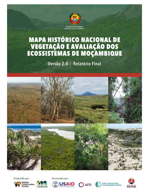 Mapa histórico de Vegetação e avaliação da lista vermelha de ecossistemas de Moçambique